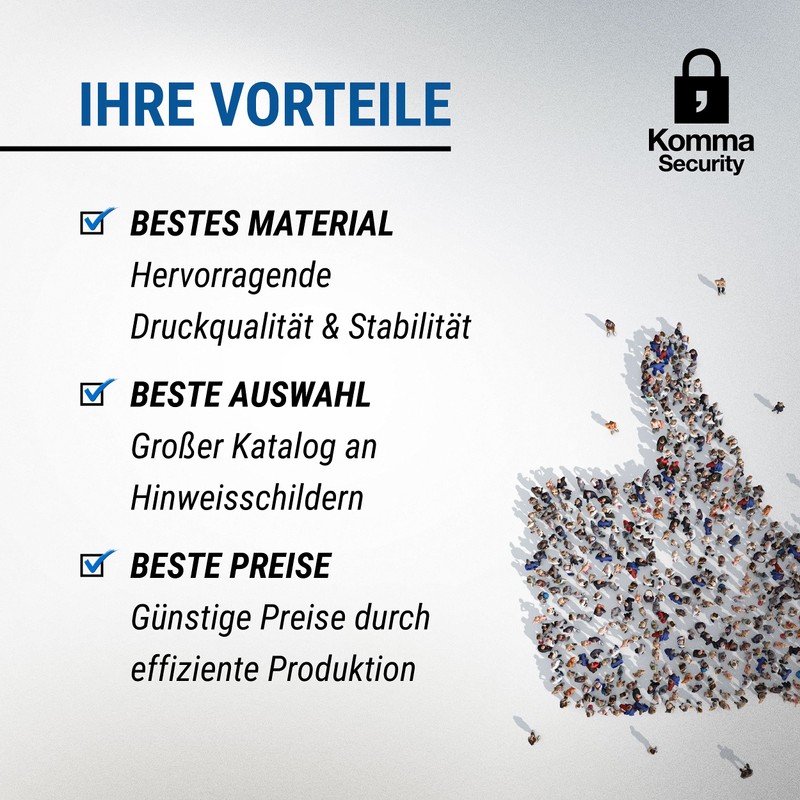 Komma Security Privatgrundstück – Parken Verboten Sign, Parking Prohibition Sign,