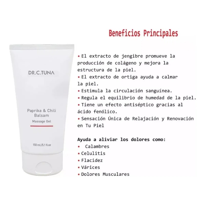 Gel Masaje Paprika Chile Flacidez Celulitis Farmasi