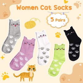 URECOVER Socks for Women Cat Lovers Stocking Stuffers Christmas Birthday Gifts