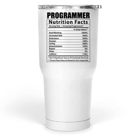 Lovesout Funny Programmer Nutritional Facts Gifts Tumbler 30 Oz Christmas 2025 Gifts
