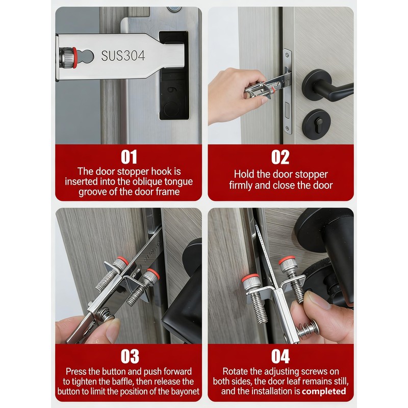 Portable Door Lock for Travel No Drill,Hotel Door Safety Locks