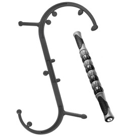 Body Back Buddy - USA Made - Massage Stick & Buddy Classic Bundle, Trigger Point Massage Tools, Neck and Back Massagers, Massage Cane, Muscle Knot Remover (Black)