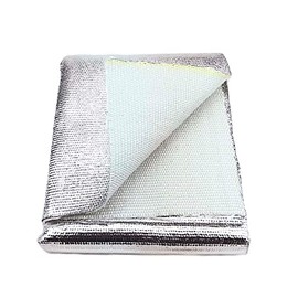 High Temperature Header/Exhaust Wrap Heat Aluminized Shielding Mat 36" X 36" - Thermal Zero