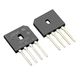 ASEMI 10x GBU808/GBU8K Flat Bridge Rectifier Diode Through Hole 8A 800v High Frequency Medium