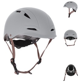 Kikkaboo Children's Safety Helmet 46-56 cm with 9 Large Openings Adjustable Straps Colour: Grey