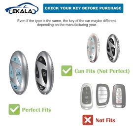 EKALA for Hyundai Ioniq 6 Grandeur GN7 KONA 5-Button Key Fob Case, TPU Material, Blue, Compatible with 2023 2024 Hyundai Ioniq 6 Grandeur GN7 KONA