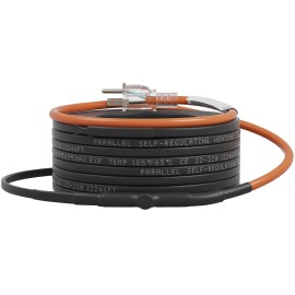 100-Foot Self-Regulating 5W/ft Heat Tape Pipe Heating Cable Freeze Protection for PVC Hose Metal Plastic Heat Blanket HeaterDefault: Default