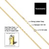 Solid 14k Yellow Gold Filled 3.4 mm Mariner Link Chain