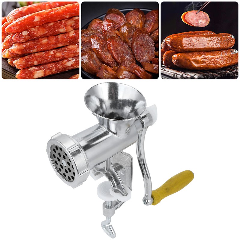 Household Aluminum Alloy Manual Sausage Meat Grinder Pepper Spice Grinding