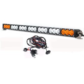 38 Inch 210w Amber White Led Light Bar Off-Road Single Row Combo Beam Dual Color Driving Light Bar for SUV ATV Truck Boat