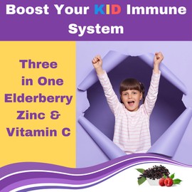 Greenfield Nutritions Halal Immune Support Elderberry Gummies for Kids - Supports Your Immune System Naturally with Halal Zinc and Vitamin C Gummy Halal Vitamins - 60 Delicious Kids Gummy Vitamins