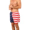 UZZI Men's Long Basic Active Shorts Activewear Trunks 1817 Flag