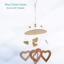 Coideal Swivel Hooks Clips, Staineless Steel Wind Spinner Hanger Crystal Twisters for Hanging Wind Chimes, Pots Birdcage Plants (12, Silver)