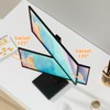 Suptek Dual Monitor Stand with Base- Vertical Stack Screen Free-Standing
