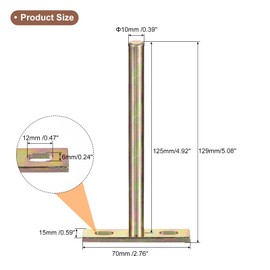 uxcell 10Pcs Floating Shelf Bracket - 5 Inch Wall Mounting Blind Shelf Support - Hidden Bracket for Floating Wood Shelves, Bronze