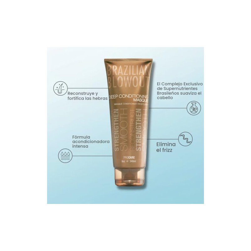 Máscara de acondicionamiento profundo BRAZILIAN BLOWOUT Acai, 8 onzas
