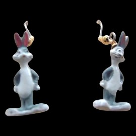 Team-Zebra Funky Earrings & Novelty Jewelry Funky BUGS BUNNY EARRINGS-Mini Figure Looney Tunes Novelty Charm Costume Jewelry