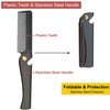 Stainless Steel Folding Comb, Pocket Comb for Men and Women,