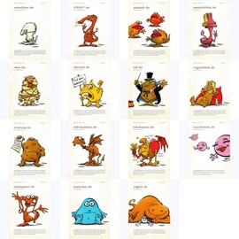 Christian Moser Monsters of Everyday Postcard Set No. 01 to 15