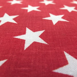 The Fabric Exchange Stars Print Poly Cotton 60 Inch Fabric by The Yard (Red)