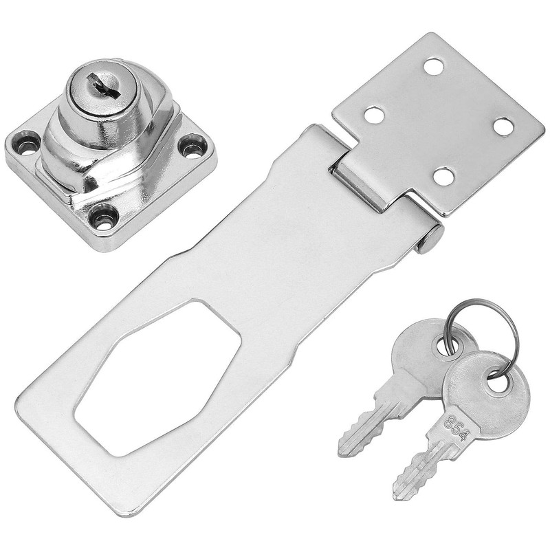 4 Pack Keyed Hasp Latch Lock 4 x 1-5/8 inch