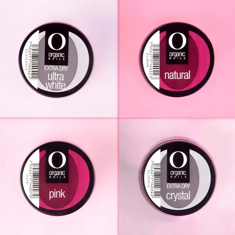 Polvo Acrílico Uñas Crystal Clear 50g By Organic Nails