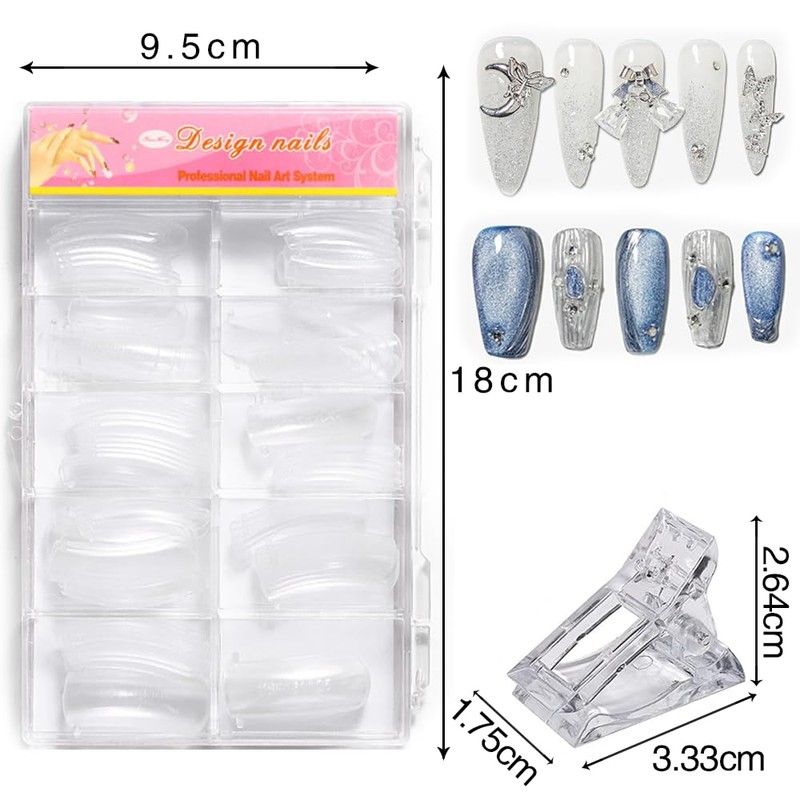 Nail Tips, Long Gel Tips, For Beginners, Long, Virtual Gel