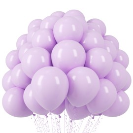Voircoloria 110pcs Pastel Purple Balloons 12inch Light Purple Latex Party Balloons for Graduation, Easter, Wedding, Birthday, Bridal Shower, Rainbow Party, Baby Shower, Anniversary Party Decorations