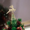 BESPORTBLE Reindeer Tree Topper Gold Tree Topper Glitter Christmas Tree
