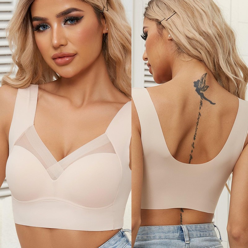 SSKHE Posture Correction Back Bra Women's Comfy Seamless Push-Up Posture