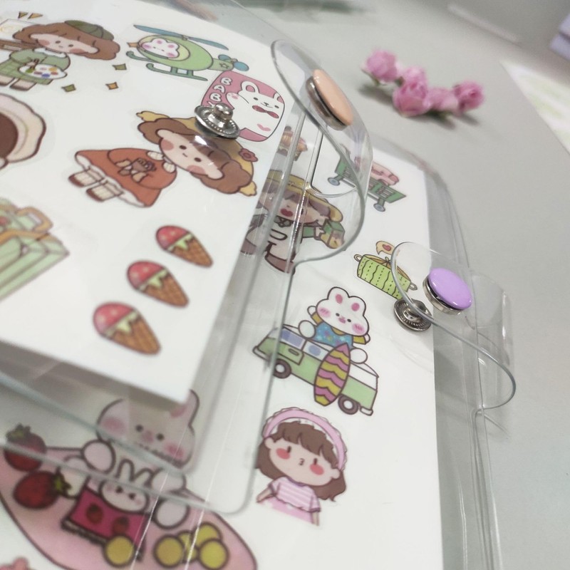 Clear Binder Cover A7 6 Holes PVC M6 Notebook Shell