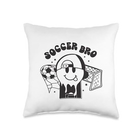 Soccer Boy Bro Soccer Toddler Soccer Brother Throw Pillow