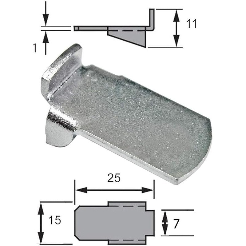 Hettich VARI Galvanised Steel Shelf Support 16 Pieces Shelf Support