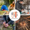 Fire Starter Survival Tool Kit, Keychain Carabiner Survival Kits, Multifunctional,