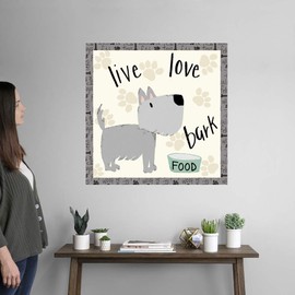 CANVAS ON DEMAND Live Love Bark Wall Decal, Dog Artwork