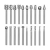 20Pcs Rotary File Burr Grinding Bit High Speed Steel Tool