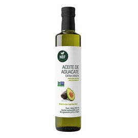 NBF Aceite de Aguacate Extra Virgen 510ml Prensado en Frío | Ideal para Cocinar | Apto para Dieta Keto, Paleo y Vegana | Alto en Omega 3, 6 y 9 | Sin Gluten y No GMO