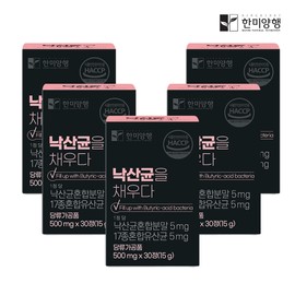 Hanmi Corporation Fill with Butyric Acid Bacteria 500mg 30 tablets 5 boxes / 한미양행 낙산균을채우다 500mg 30정 5박스