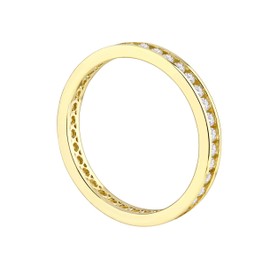 Old English Jewellers 9ct Yellow Gold 0.50ct Full Eternity Wedding Ring size J K L M N O P Q R S (S)