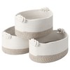 GRANNY SAYS Storage Baskets, 3-Pack Cotton Rope Blanket Basket, Baby