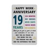 Richesele 19th Work Anniversary Card - Thank You 19 Years