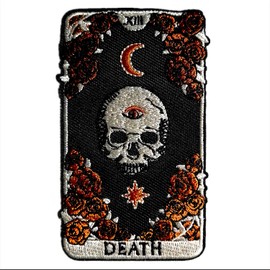 CHBROS Skeleton Deach Embroidered Patches Applique Iron on Patches for Clothes, Jackets, T-Shirt, Backpacks………