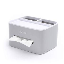 MHTECH Multifunction Tissue Box, Remote Control and Tissue Holder, Organizer with Tissue Box - Gray