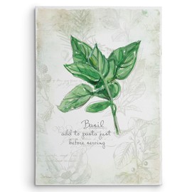 Renditions Gallery Botanical Kitchen Herb Fresh Basil Wall Art Wall Décor for Home, Office, Bedroom 16X20
