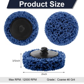 Threlaco 100 Pcs 2" Die Grinder Sanding Discs Change Strip Disc Diamond Nylon Abrasive Paint Stripper Wheel for Die Grinder Surface Prep Strip Grind Polish Burr Finish Rust Paint Removal(Blue)