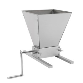 4 L Handcrank Mill Grinder 2 Roller Carbon Steel Grain Crusher Food Wheat Cereal Grinder Hand Mill Grinding Machine Adjustable Roller Gap 0-2.5mm Hand Crank & Electric Drill Grain Mill