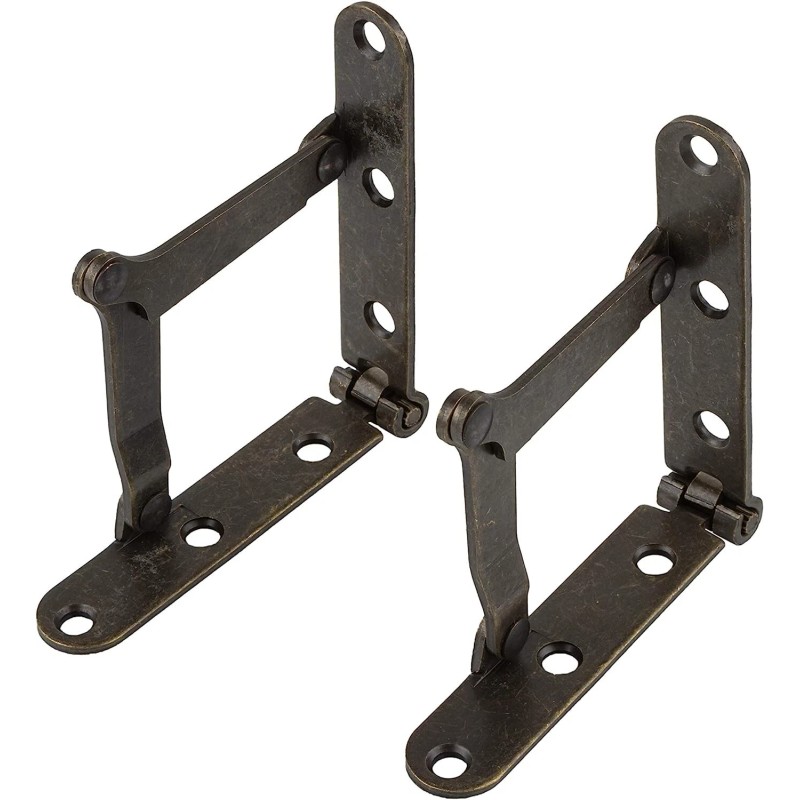 Antique Brass Plated Drop Front Desk Support Hinges | 7