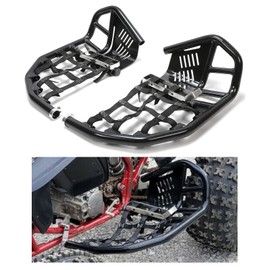 KUAFU Aluminum Nerf Bars Foot Pegs Heel Guards Compatible with All years Honda TRX 450R - Black Nerfs & Black Nets