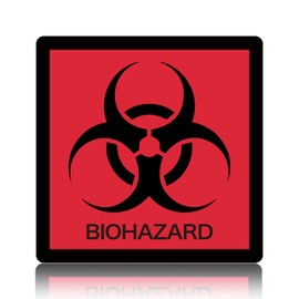 Biohazard Stickers, Waterproof Hazardous Waste Labels, Self Adhesive Bio Hazard Decal Anti Fading Hospitals and Industrial Use Universal Biohazard Symbol