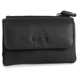 Real Leather Flapover Coin & Card Purse – RFID-Blocking Small Wallet for Women with Zip | Credit Card Size |SADDLER